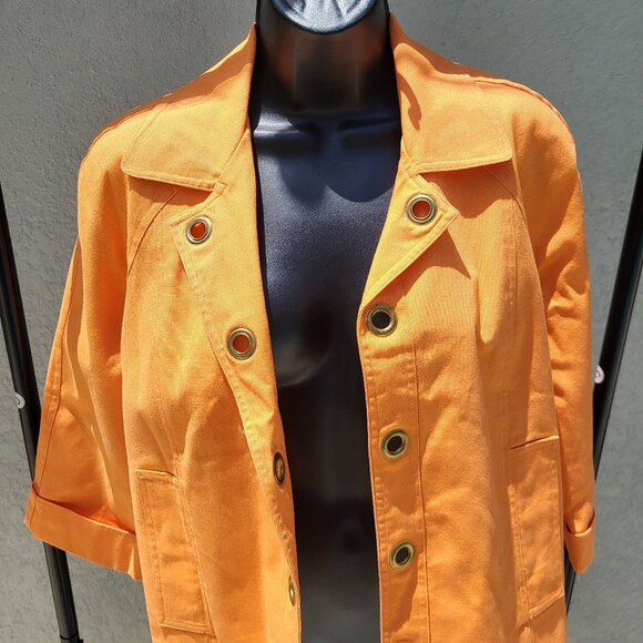 Transitions Open Jacket Orange Grommets, Size M - Picture 1 of 7